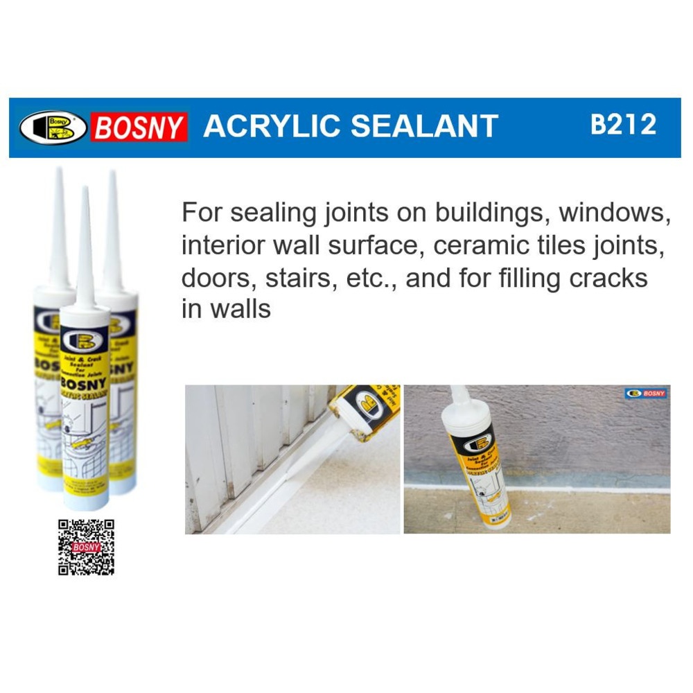 BOSNY อะครีลิค ซิลแลนท์ B212 300 มล. สีน้ำตาล