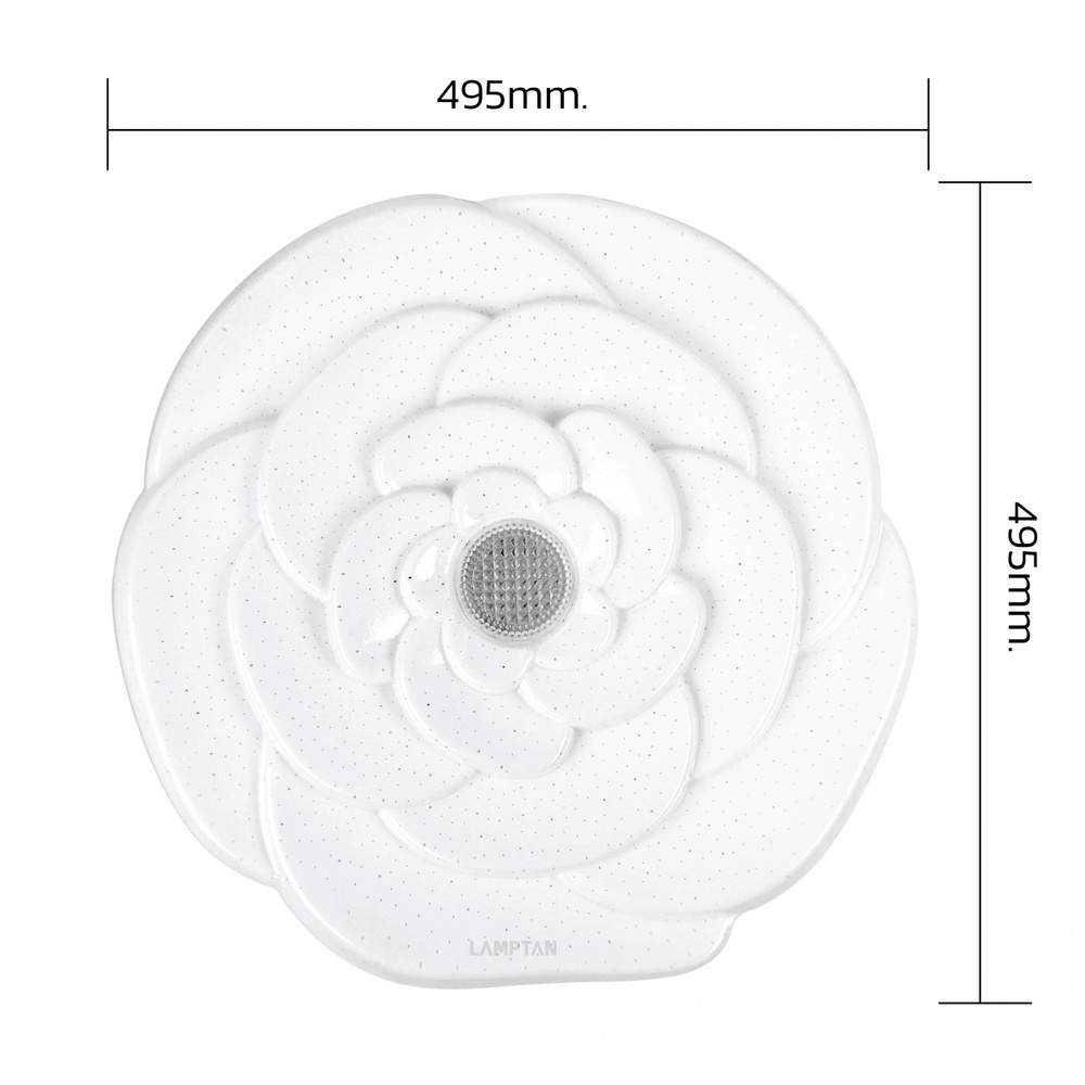 LAMPTAN โคมไฟเพดาน LED 50W รุ่น CAMELLIA ปรับได้ 3 แสง