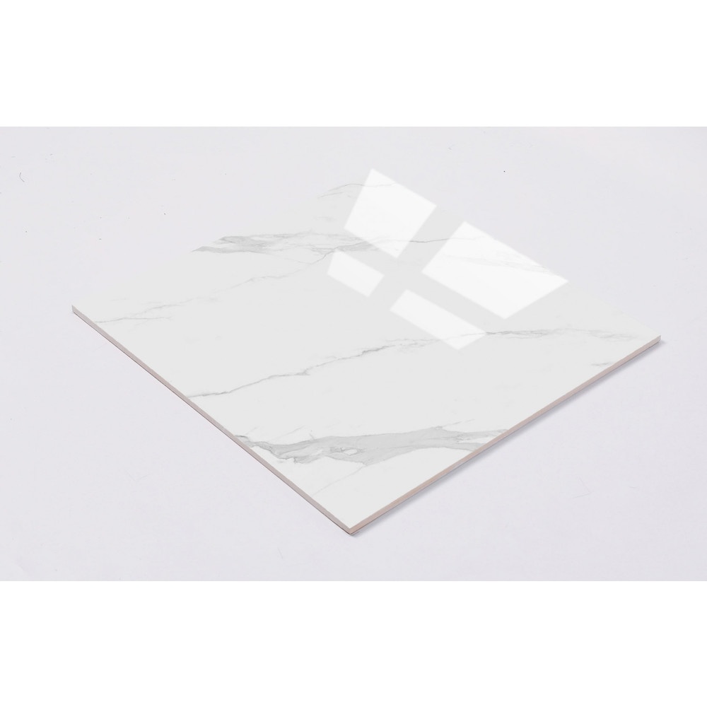 Marbella กระเบื้องพอร์ซเลน 80x80 ซม. คาราร่า มาเบิล-ไวท์ Random (Glossy) LW05 (3 pcs)