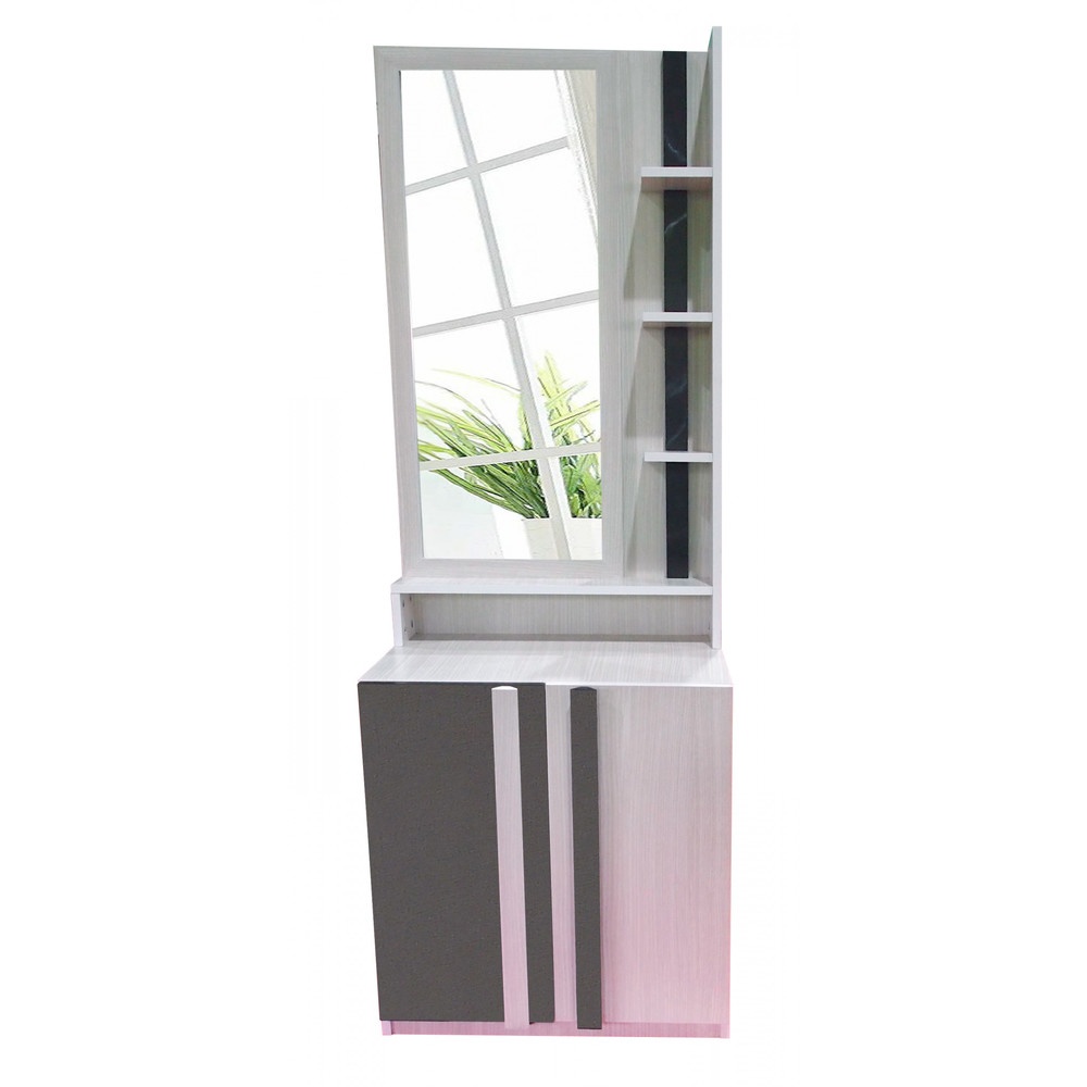 DELICATO โต๊ะเครื่องแป้ง รุ่น ฟอร่าขนาด 60x40x170ซม. สีเมเปิ้ล/เทาผ้า