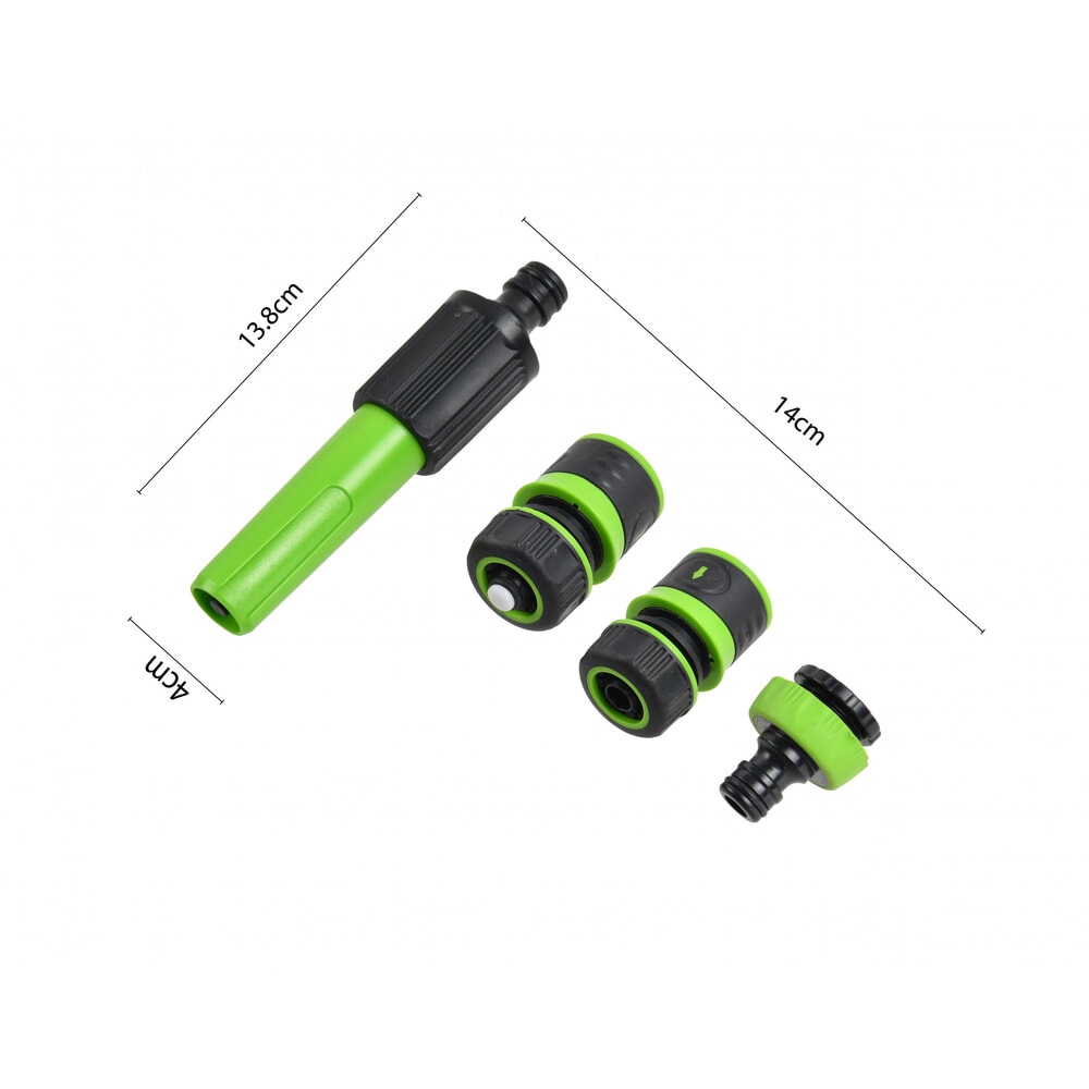 Tree O ชุดหัวฉีดพลาสติกแบบบิดปรับ2รูปแบบ สำหรับก๊อกสนาม1/2“-3/4” รุ่นGLB-8220-0 สีเขียวดำ