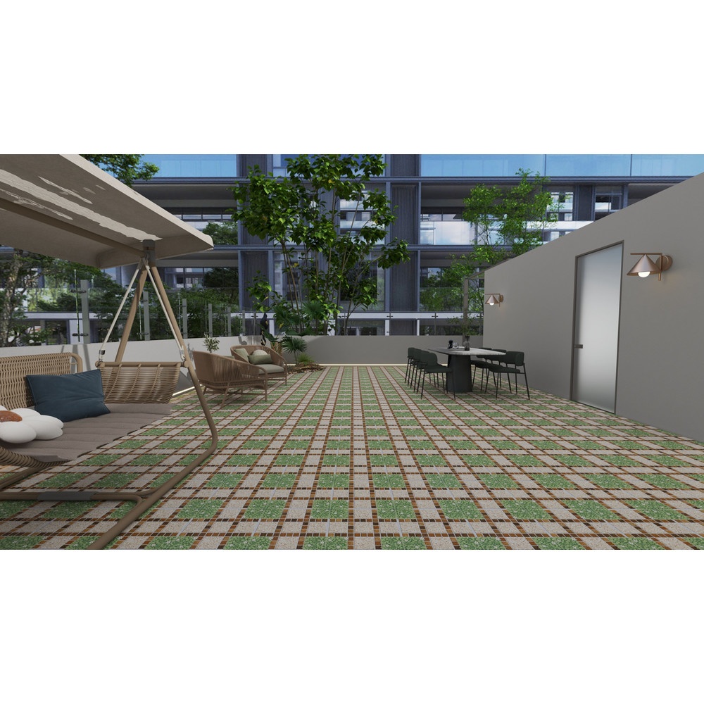 Marbella กระเบื้องเซรามิคปูพื้น 40X40 ซม. รุ่น สวนดอกไม้ ZYG36 Matt (12P)
