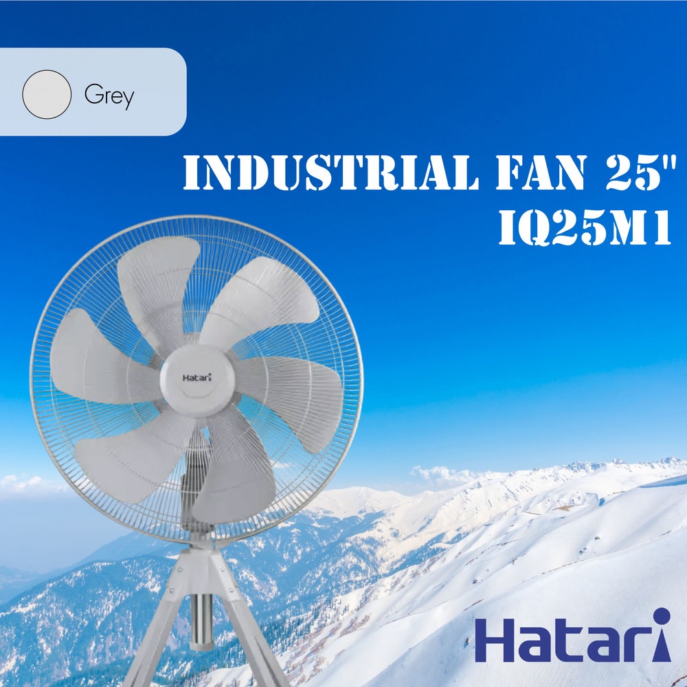 HATARI พัดลมอุตสาหกรรมสี่ขา 25 นิ้ว IQ25M1 สีเทา