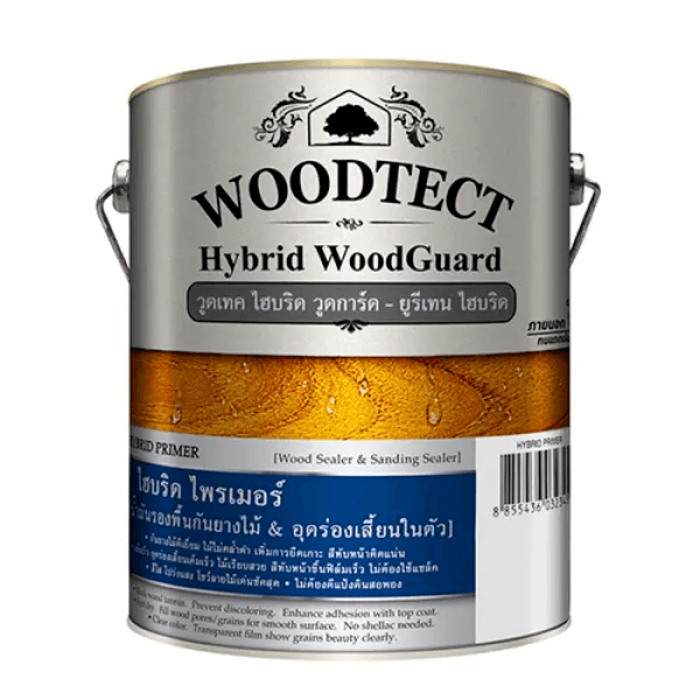 Woodtect วูดเทค สีรองพื้น ไฮบริด ควิ๊กไพรเมอร์ WW-5102 1กล. สีไม้มะฮอกกานี