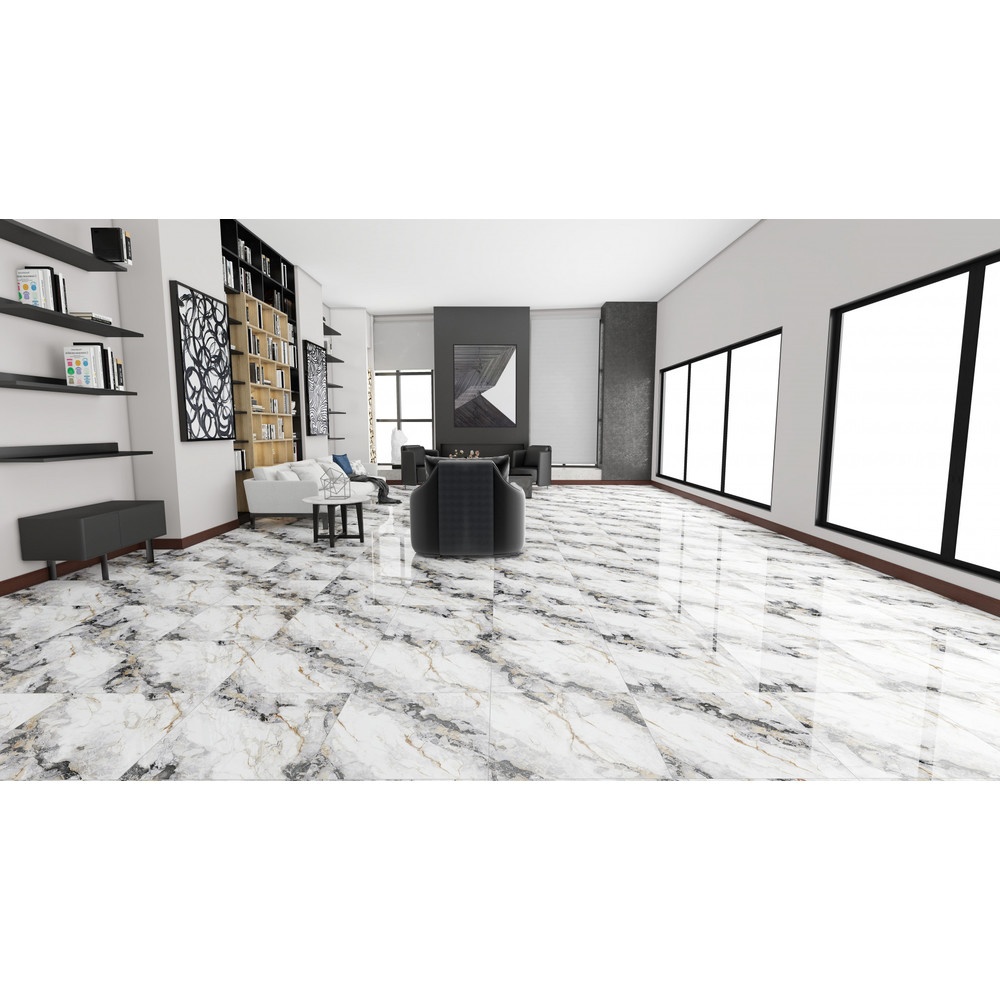 Marbella กระเบื้องพอร์ซเลนปูพื้น 60x60 ซม. รุ่น อิตาโน่ XQ3406 ผิวเงา random (4P)