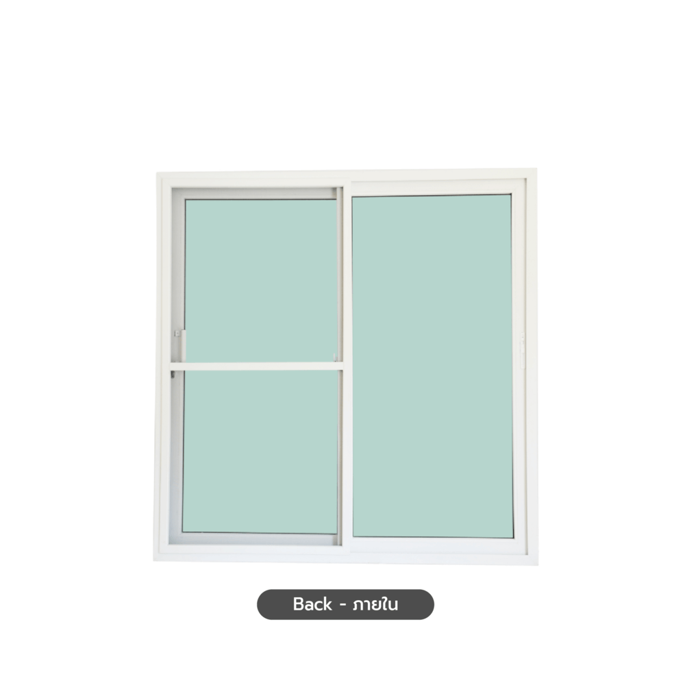 WELLINGTAN ประตูไวนิล บานเลื่อน SS GD003 200x205ซม. สีขาว พร้อมมุ้ง