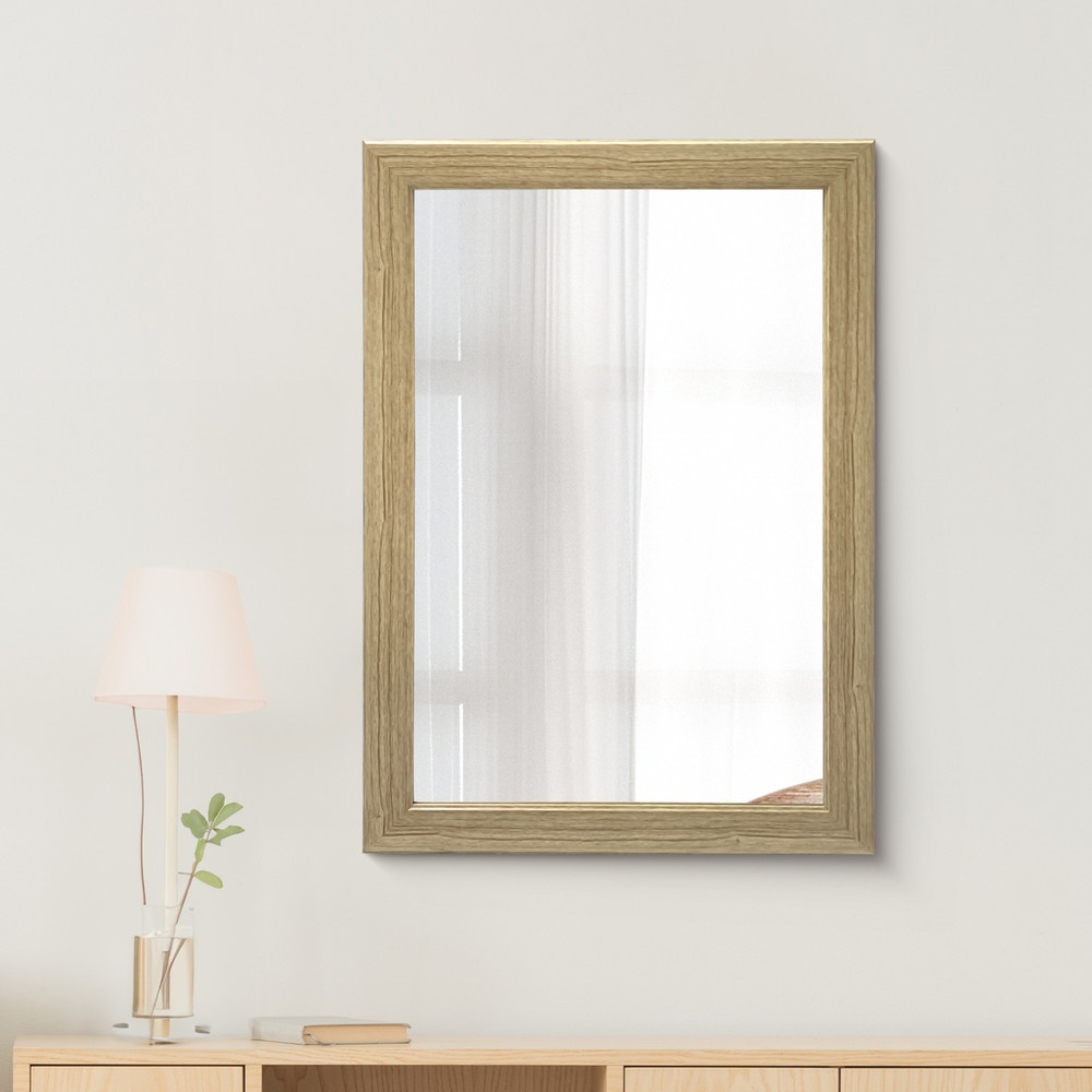 Nice กระจกมีกรอบ (PS)  รุ่น ดาริน-เนทูรัล ขนาด 40x60 ซม. สีไม้ธรรมชาติ