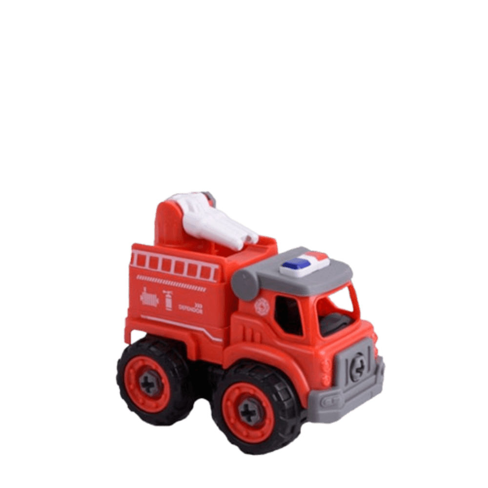 TOYS ของเล่นรถน้ำดับเพลิงประกอบพร้อมรีโมตคอนโทรล รุ่น#LM9032 ขนาด18.5x9.5x15.5ซม.สีแดง