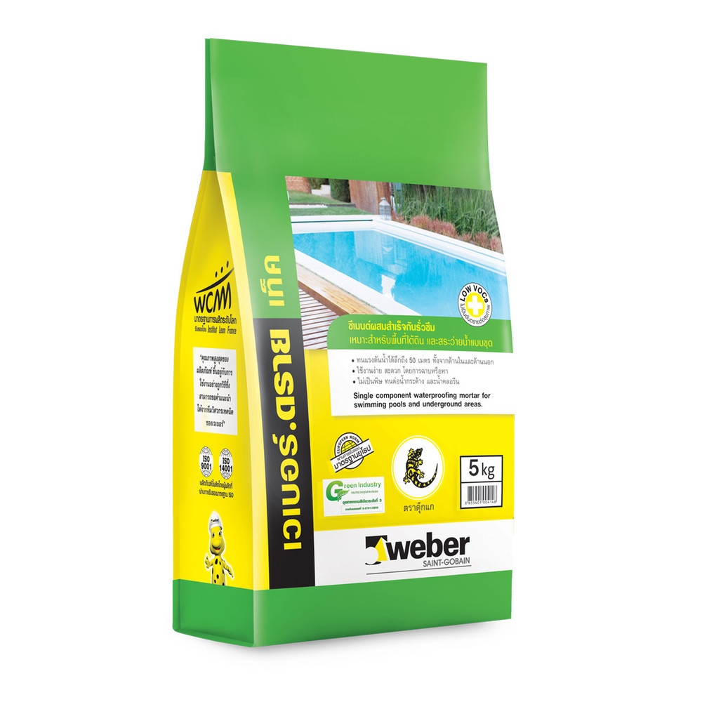 Weber ซีเมนต์กันซึม เวเบอร์.ดรายเทค  5 กก.