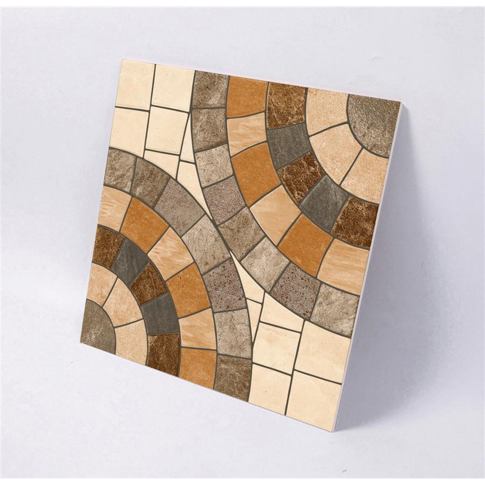 Marbella กระเบื้องเซรามิคปูพื้น 40X40 ซม. รุ่น ไซเคิล บล็อก บราว S407 Matt (12P)