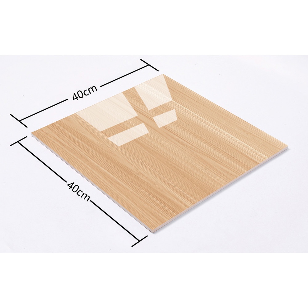 Marbella กระเบื้องเซรามิคปูพื้น 40X40 ซม. รุ่น ไนเจอร์วูท G8038 Gloss Flat (12P)