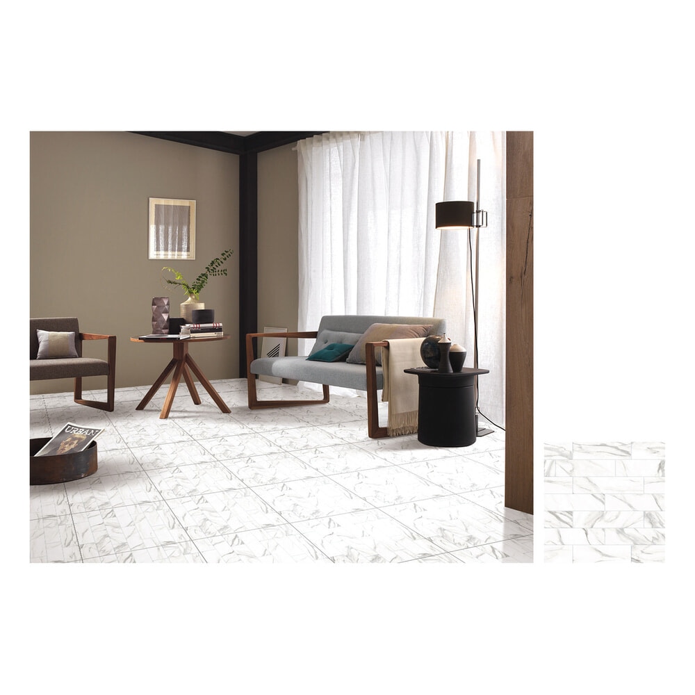 Marbella กระเบื้องเซรามิคปูพื้น 40X40 ซม. รุ่น เชอแตม CJ303580 Gloss Flat (12P)