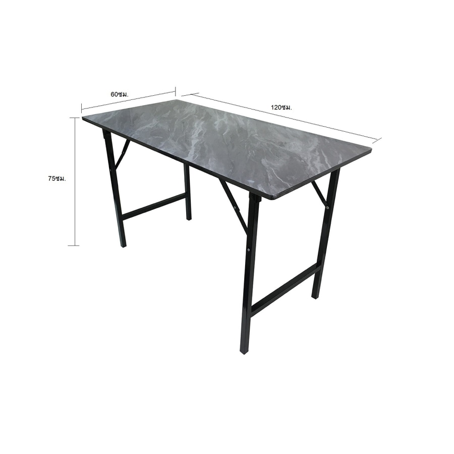 DELICATO โต๊ะเอนกประสงค์ รุ่น MD667 Volakas ขนาด 60x120x75 ซม. ลายหินดำ