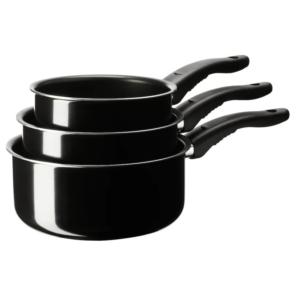 KOCH KITCHEN ชุดหม้อด้ามอะลูมิเนียม 3 ชิ้น PIPPA สีดำ