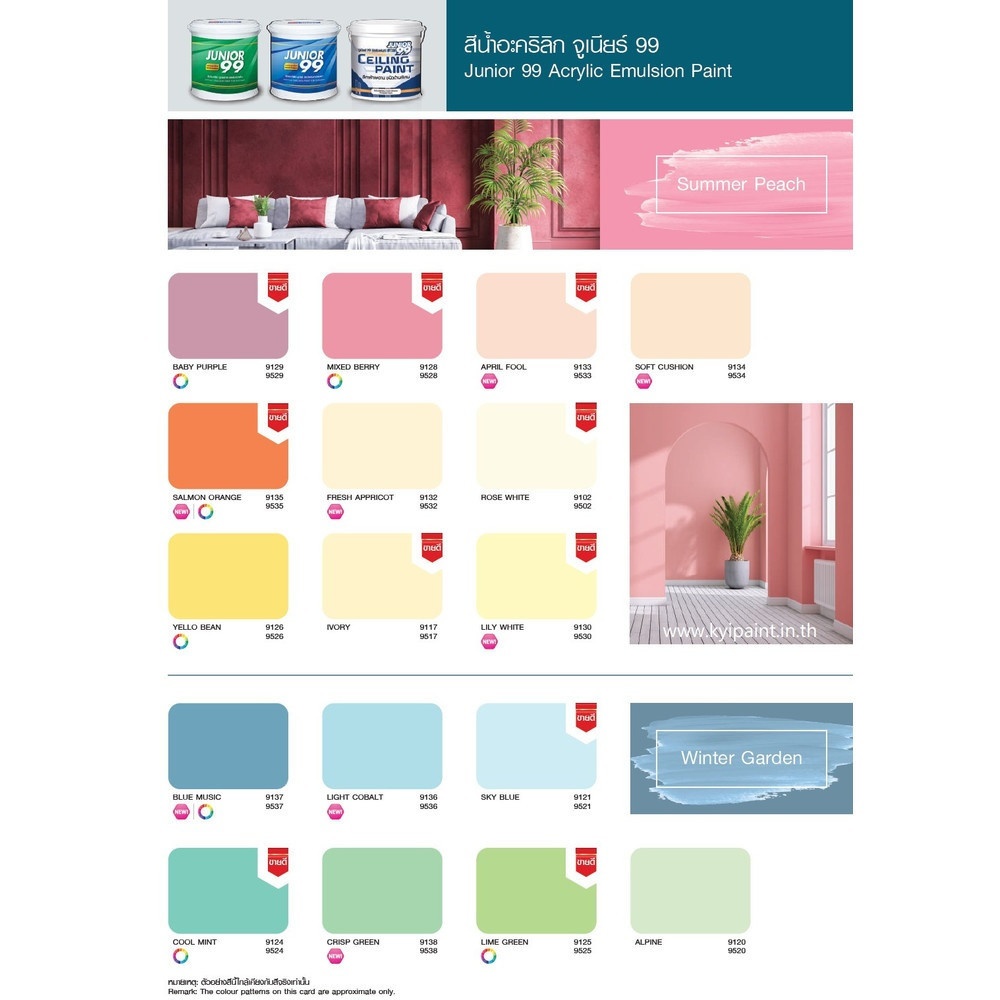 NIPPON PAINT สีน้ำภายนอก JUNIOR 99 9506 ขนาด 5 แกลลอน สีควันบุหรี่