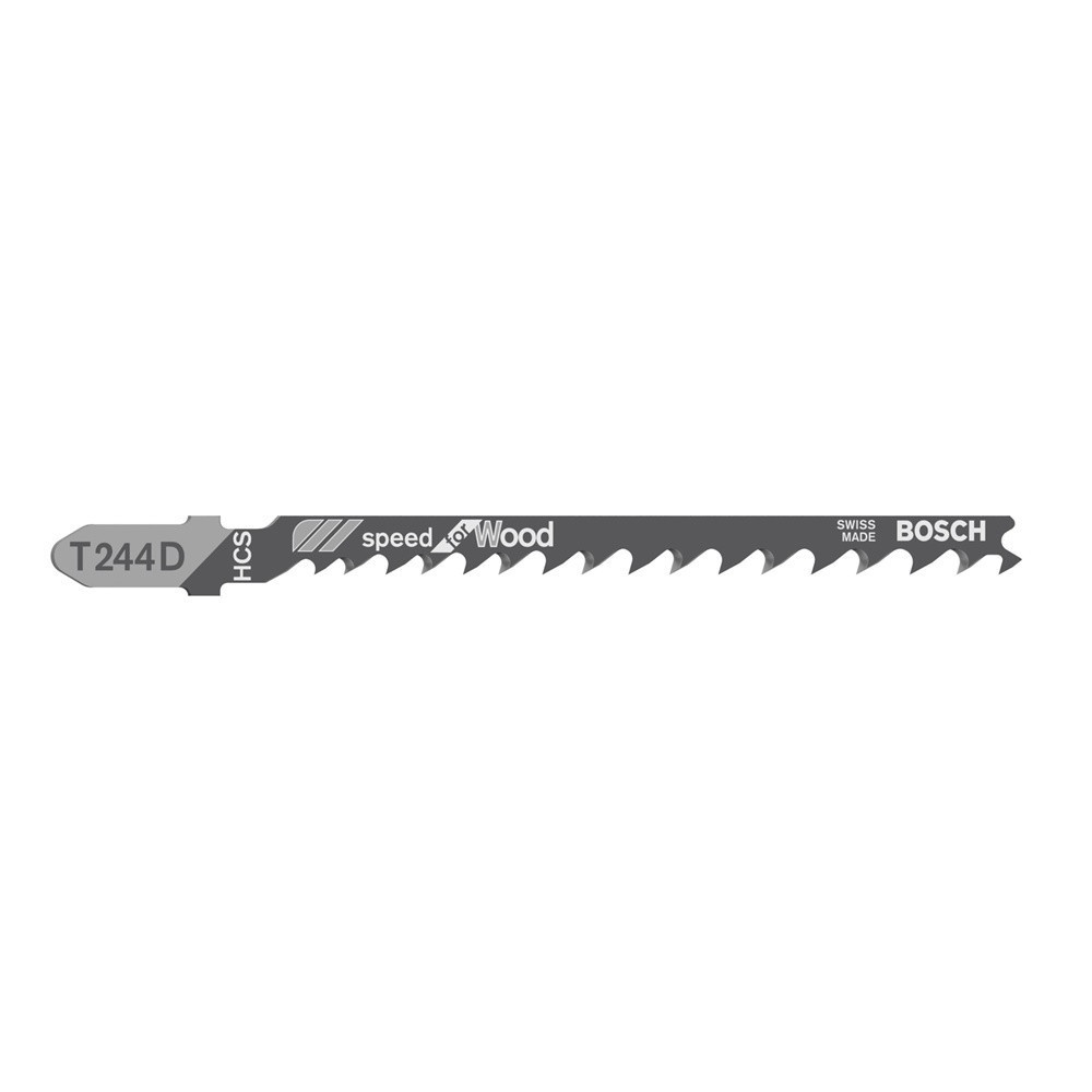 BOSCH ใบเลื่อยจิ๊กซอร์ ตัดไม้โค้ง  รุ่น T244D (5 ใบ/แผง)