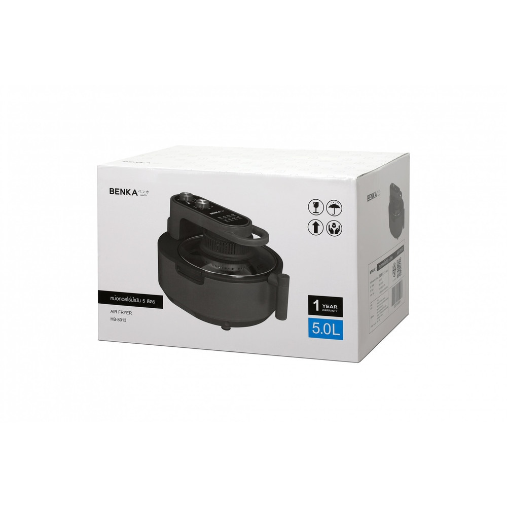 BENKA หม้อทอดไร้น้ำมัน 1000 วัตต์  ความจุ 5 ลิตร รุ่น HB-8013  สีดำ