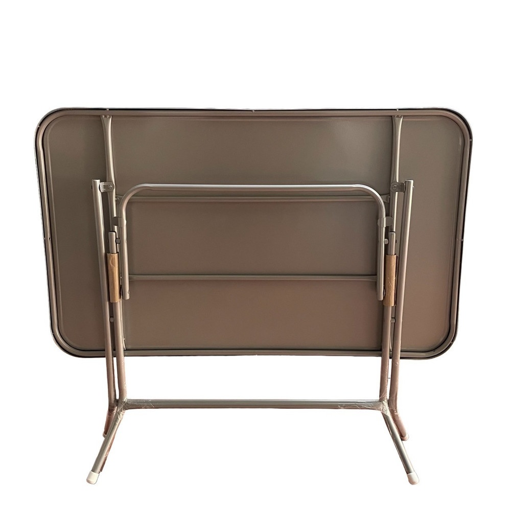 DELICATO โต๊ะพับเหล็ก 4ฟุต ขนาด116x70x76ซม.สีบรอนซ์เงิน