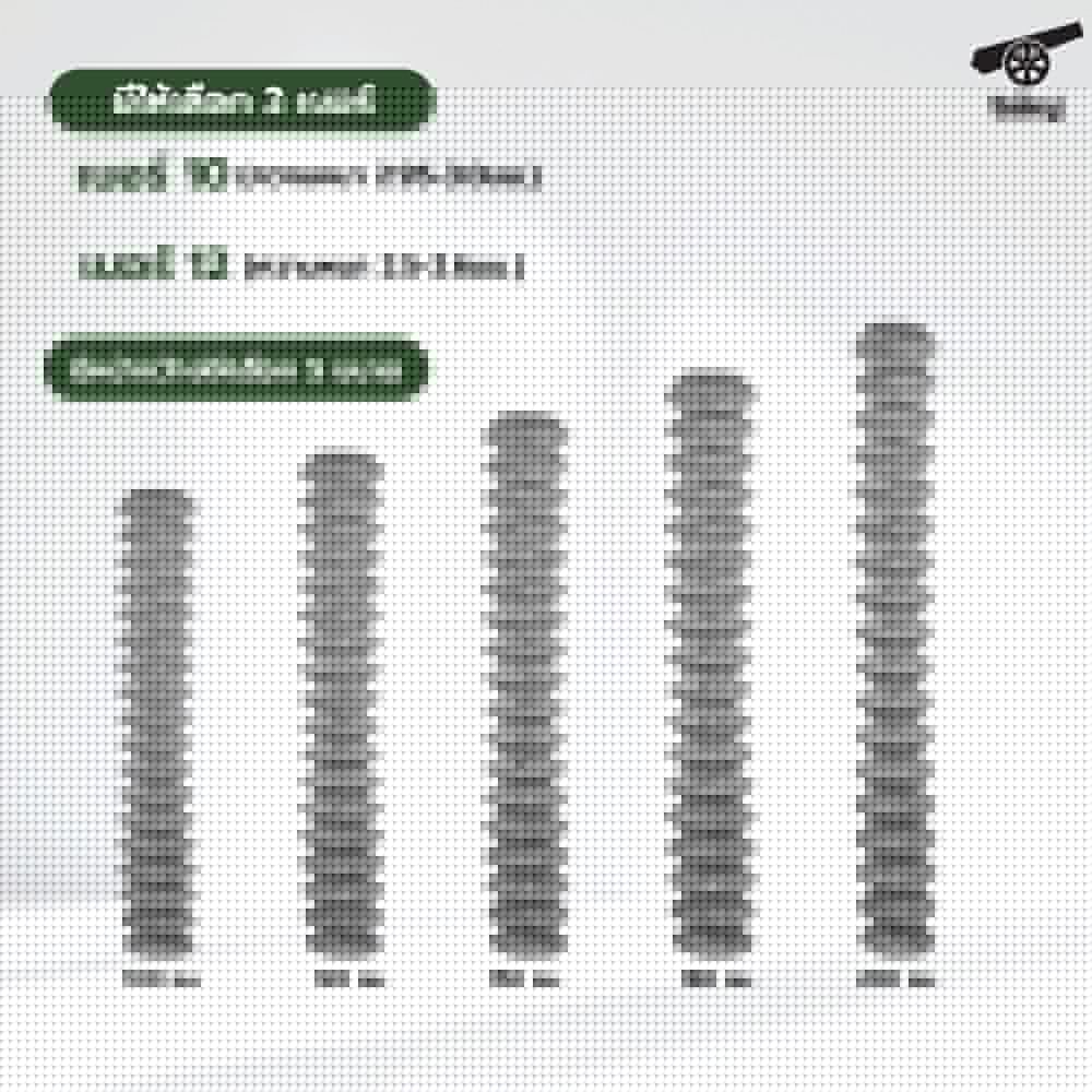 ปืนใหญ่  ตาข่ายถัก # 12 ตา 56มม. กว้าง 1.0 x10 เมตร