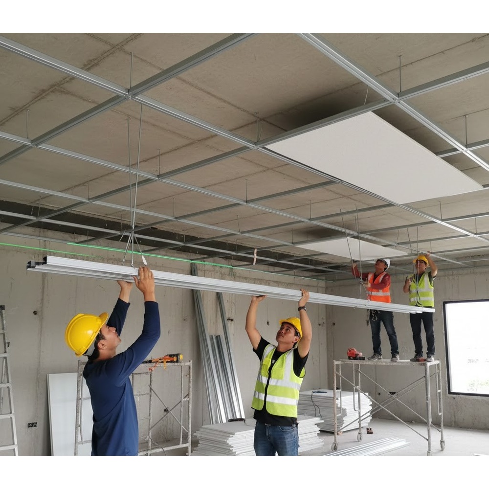 ลิสเซ่ ฝ้ายิปซัมทีบาร์ 60x60ซม. รุ่นฟ้าอมร บรรจุ 10แผ่น/กล่อง