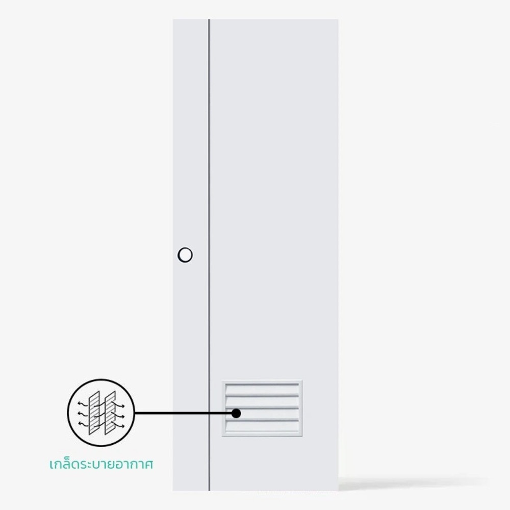 ECO-DOOR  ประตู UPVC เอ็กซ์ทรูชั่น  รุ่น XG2 ขนาด 70x200 ซม. สีขาว (เจาะ)