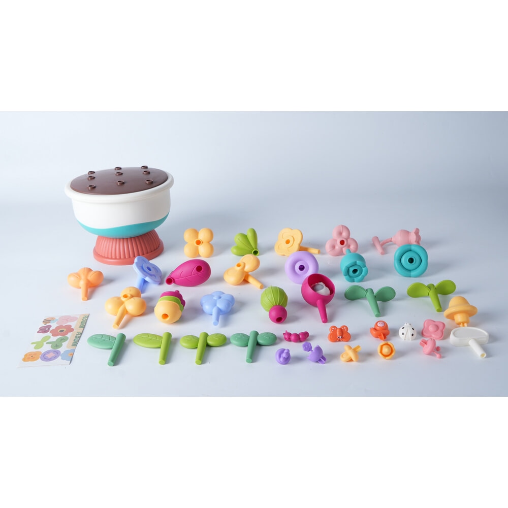 TOYS ของเล่นชุดตัวต่อกระถังต้นไม้ 41ชิ้น #953A ขนาด(21x19x19ซม.)