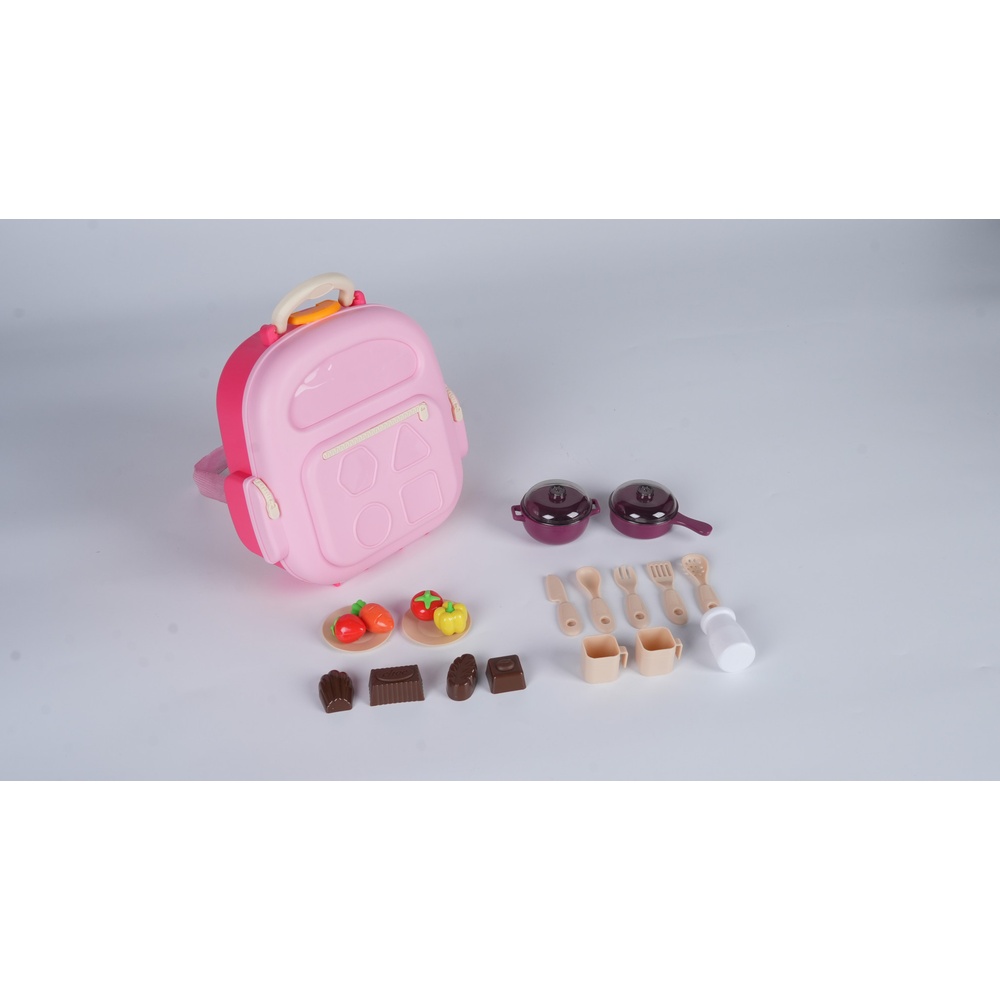 TOYS ของเล่นชุดกระเป๋าเครื่องครัวพร้อมอุปกรณ์ # 2501-1 ขนาด 19.5x13.5x21.5 ซม.
