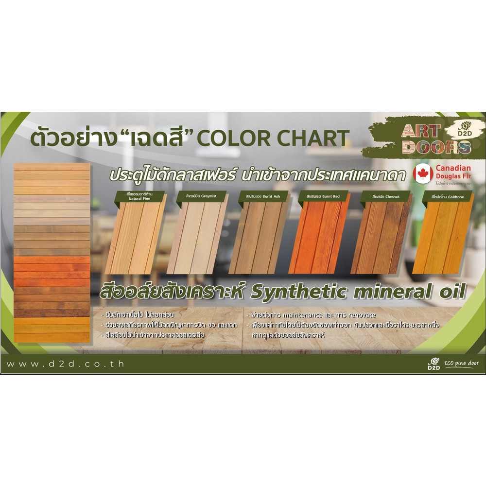 ประตู รุ่น Eco Pine-030 (ดักลาสเฟอร์) ขนาด 101X228.5cm.