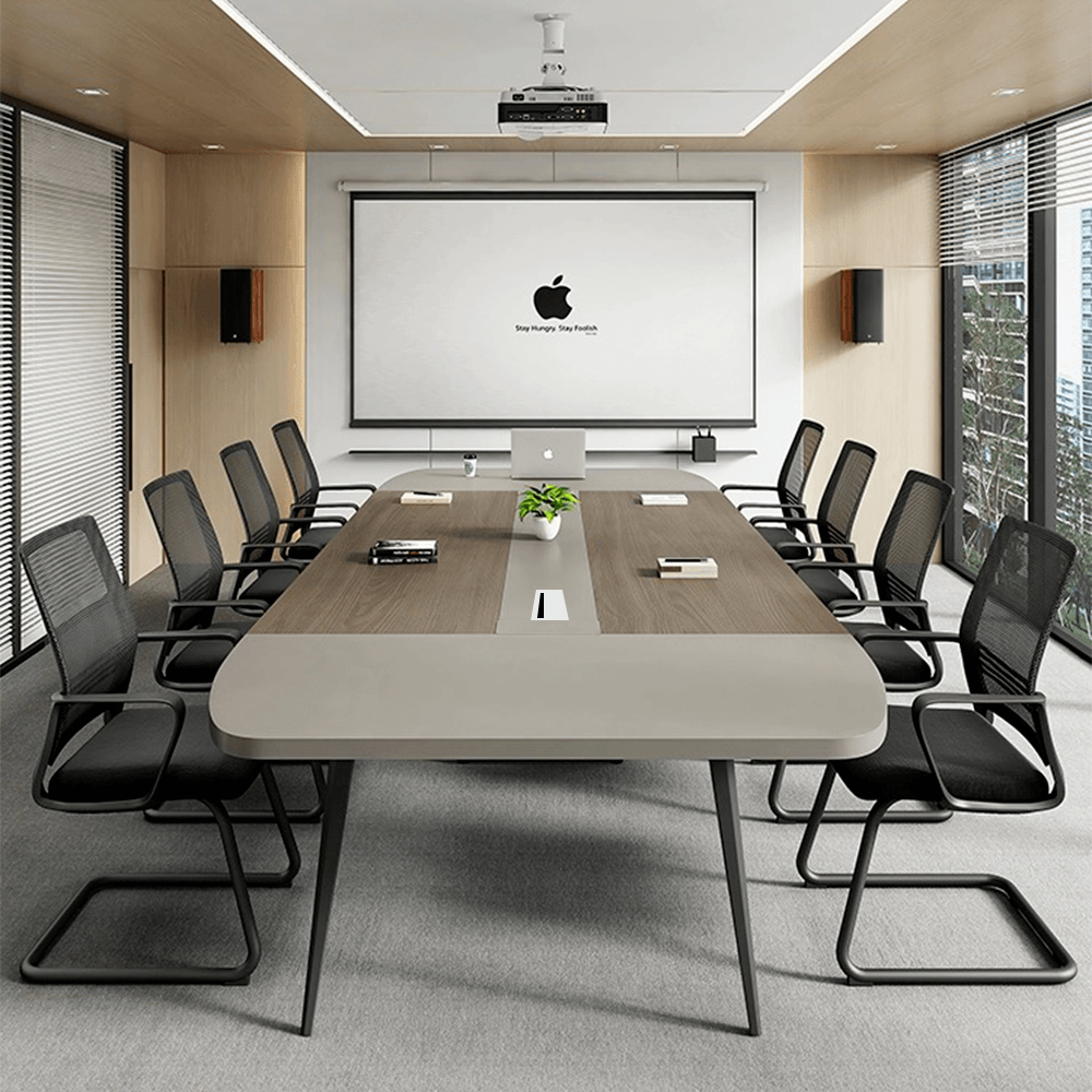 SMITH โต๊ะประชุม รุ่น Monic-02 ขนาด 140x350x75 ซม. สีกากี (1/4)