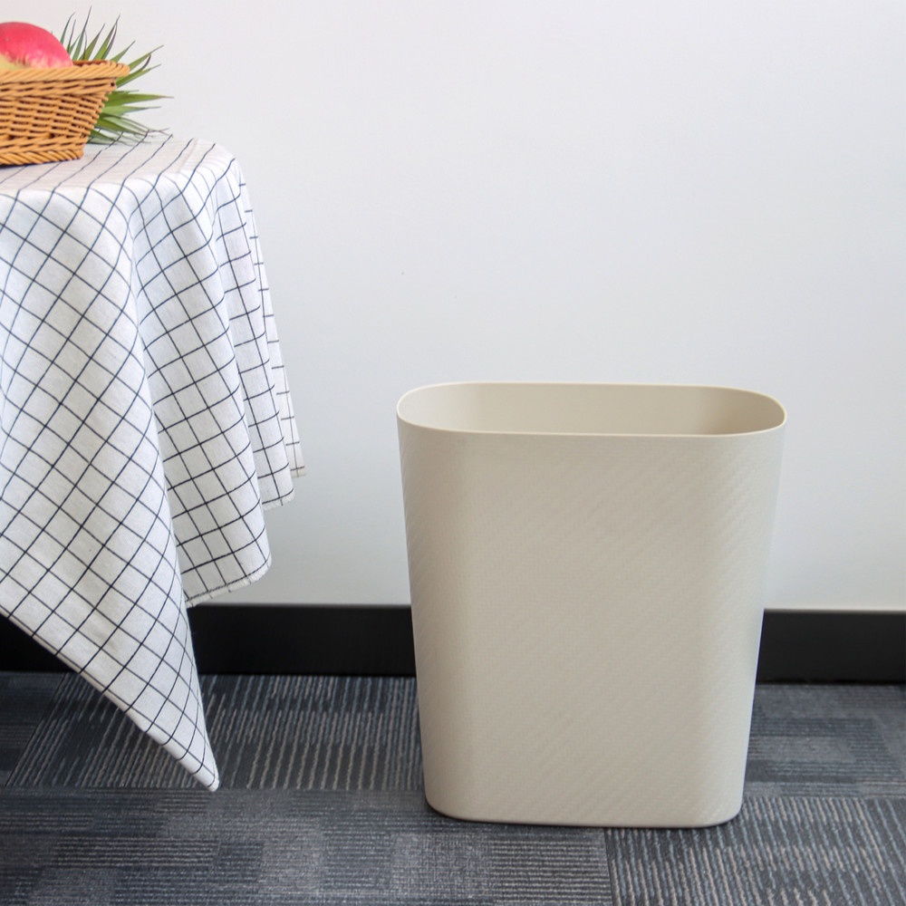 ICLEAN ถังขยะไม่มีฝาทรงเหลี่ยม 11L. KURVE TG51714GR ขนาด 18x28.5x30cm. สีเทาอ่อน