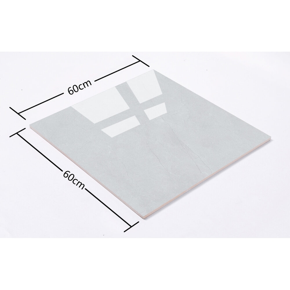 Marbella กระเบื้องพอร์ซเลน 60x60 ซม. รุ่น ซอฟเกรย์ YLS8107  Gloss (4P) Random