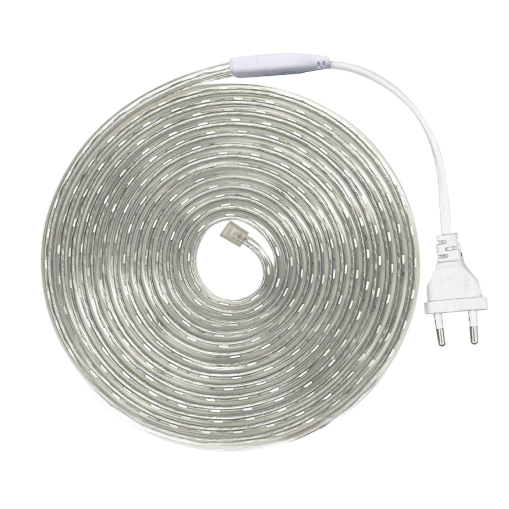 HI-TEK ชุดไฟแอลอีดีเส้นริบบิ้น 2835/120LED 220V 10M แสงขาว