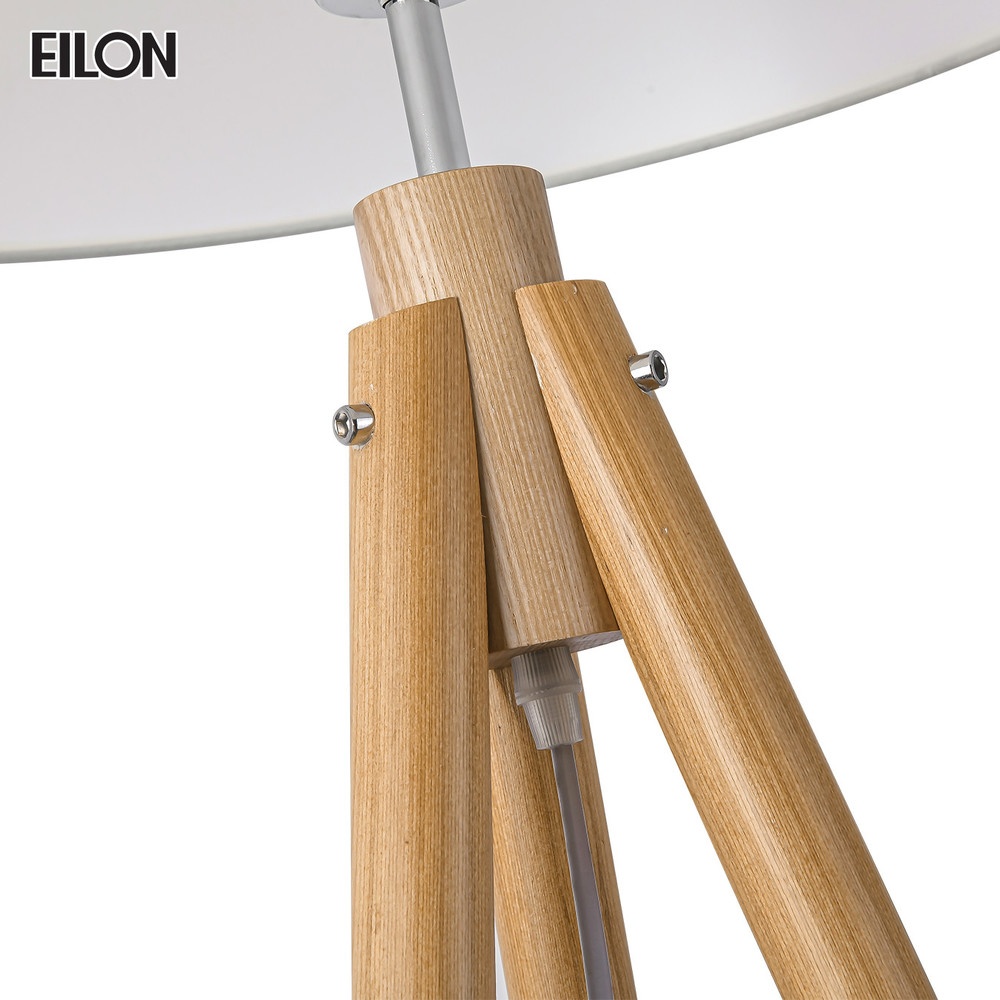 EILON โคมไฟตั้งพื้นโมเดิร์น ขาไม้ รุ่น fluffy S3036F สีไม้