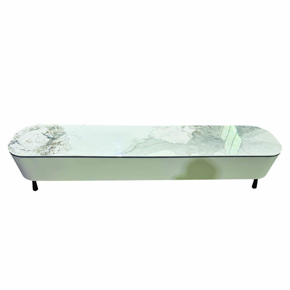 DELICATO ตู้วางทีวี รุ่น ZENO ขนาด 200x40x40 ซม. สีเทามิสต์เกรย์