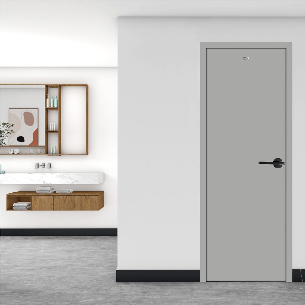 WELLINGTAN วงกบ UPVC รุ่น HTG170180F ขนาด 70x180 ซม. สีเทา