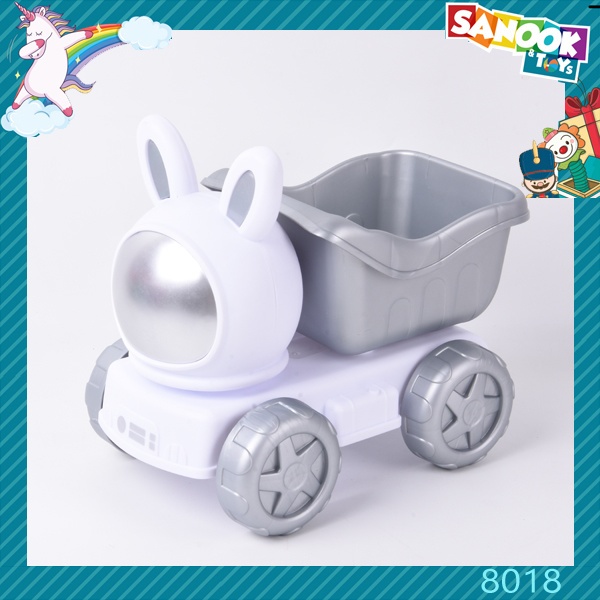 TOYS ของเล่นชุดรถบรรทุกทรายกระต่ายพร้อมอุปกรณ์ 6ชิ้น#8018 ขนาด 26x17x24 ซม.