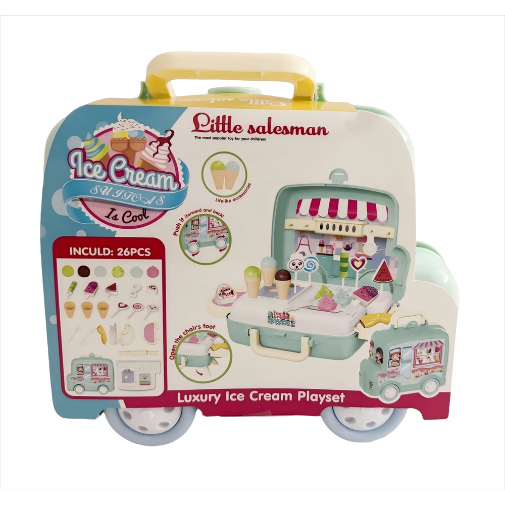 TOYS ของเล่นชุดอุปกรณ์ไอศกรีม รุ่น 922-83 ขนาด 25x11x24.5 ซม. คละสี