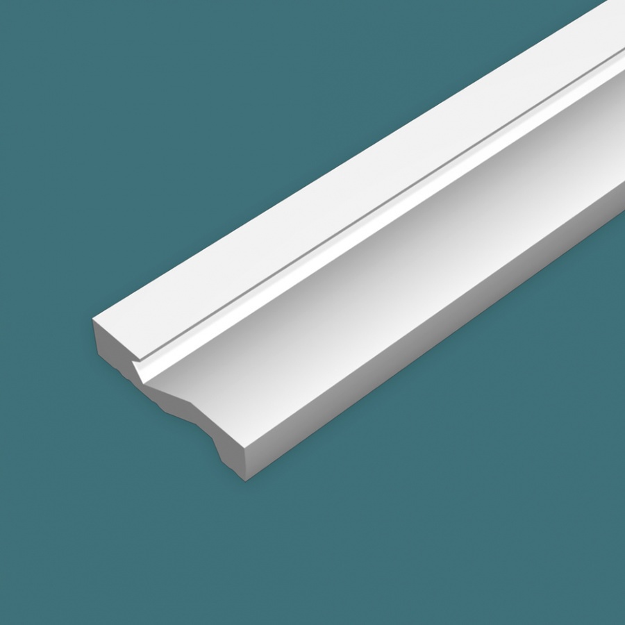 GREAT WOOD PS ไม้บัวล่าง LED SJX182-W 75x17x2900มม. สีขาว