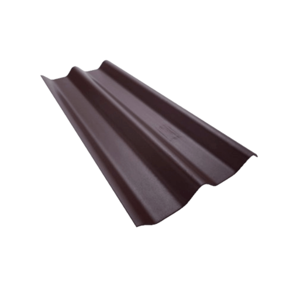 ตราเพชร กระเบื้องหลังคาลอนคู่ 0.4x50x120 ซม. สีน้ำตาลสุขสันต์