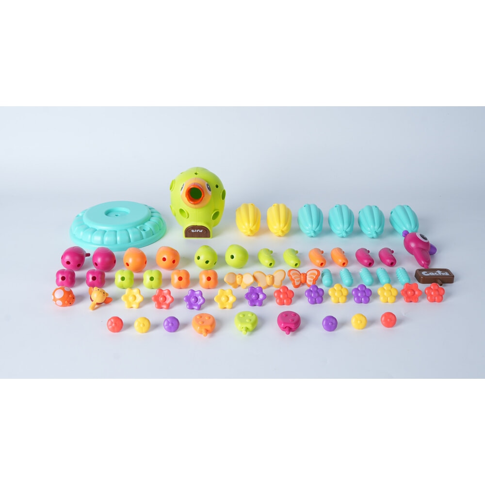 TOYS ของเล่นชุดตัวต่อบ้านต้นกระบองเพชร 59ชิ้น #954B ขนาด(24x17x15.5ซม.)