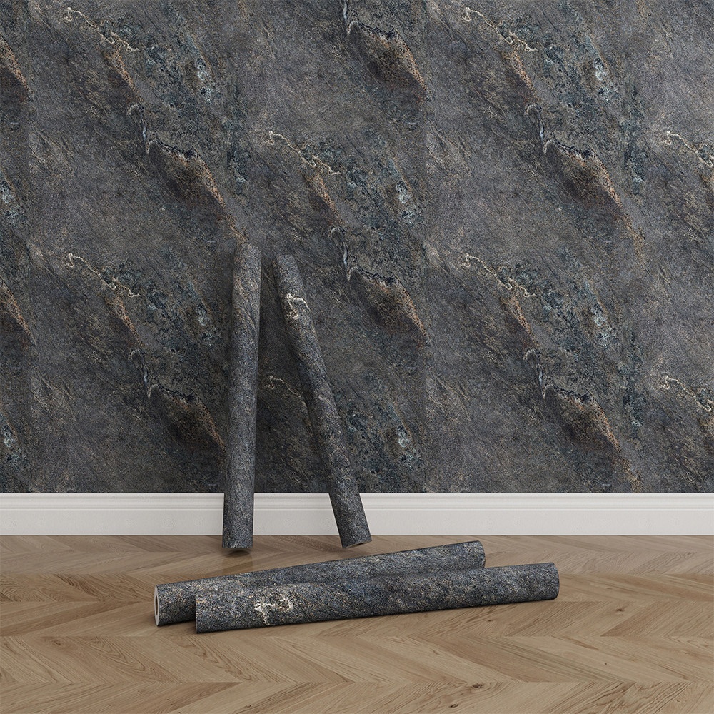 TAPIO วอลเปเปอร์แบบมีกาว ลายหินอ่อน รุ่น Marble-01 ขนาด 45x1000 ซม. สีเทา