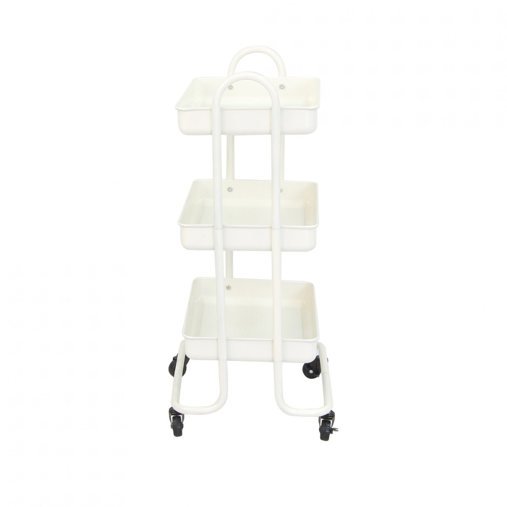 DELICATO รถเข็น 3 ชั้น รุ่น ASTRA-WHITE ขนาด 46x38x86 ซม. สีขาว