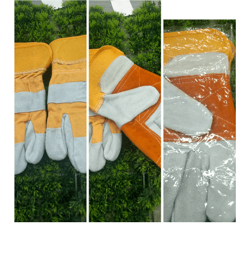 Protx ถุงมือหนัง  รุ่น JR-WG012 ขนาด 10.5 นิ้ว สีน้ำตาล-เหลือง