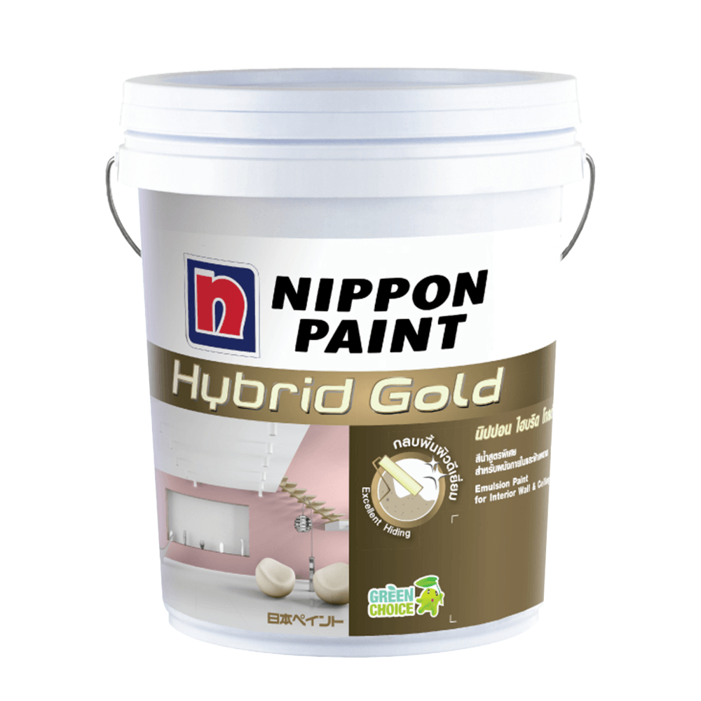 NIPPON สีน้ำอะคริลิกภายใน  ไฮบริด โกลด์ ฟิล์มด้าน เบส B 2.5 กล.