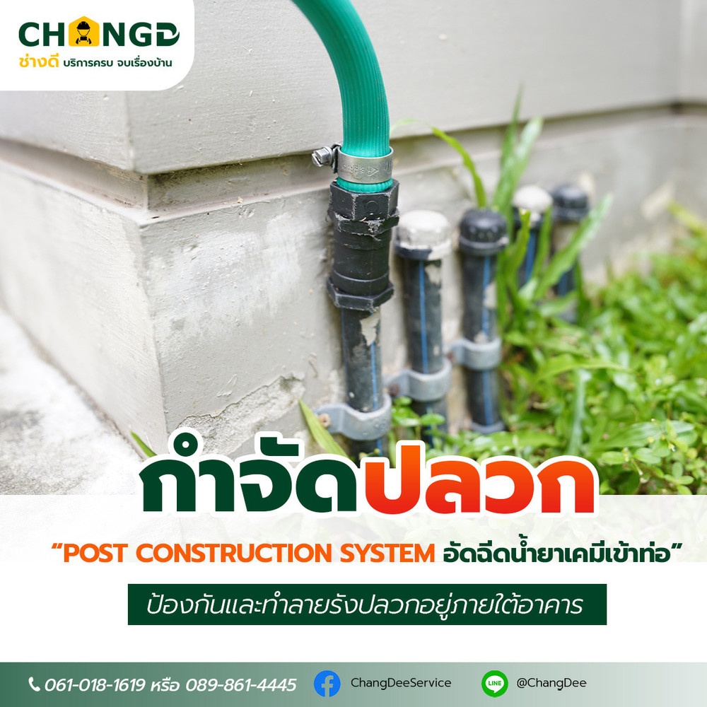 บริการกำจัดแมลงระบบ Poct Conteuction System อัดเคมีเข้าท่อ (ขนาดพื้นที่ไม่เกิน 59 ตร.ม./เหมา)