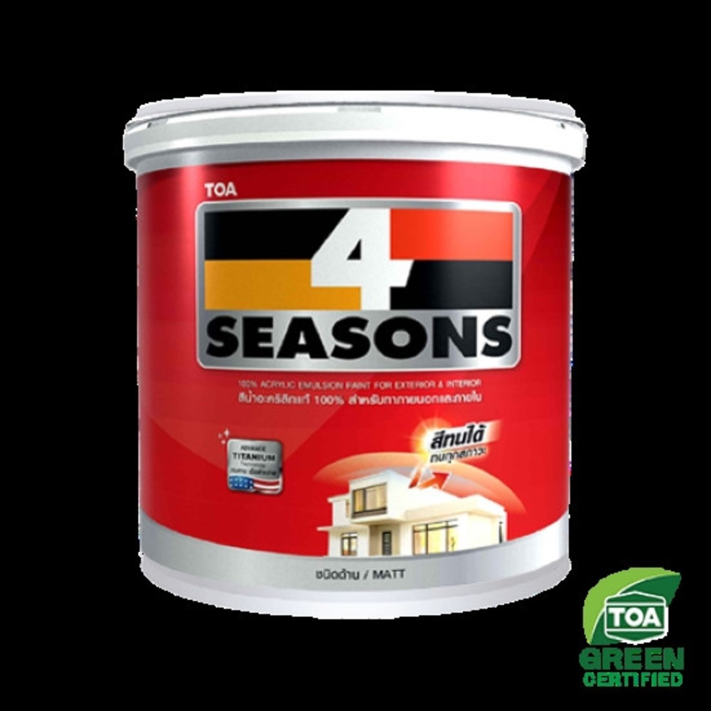 โฟร์ซีซันส์ สีน้ำด้าน ภายนอก #A5001 5 กล สีเพิร์ลไวท์