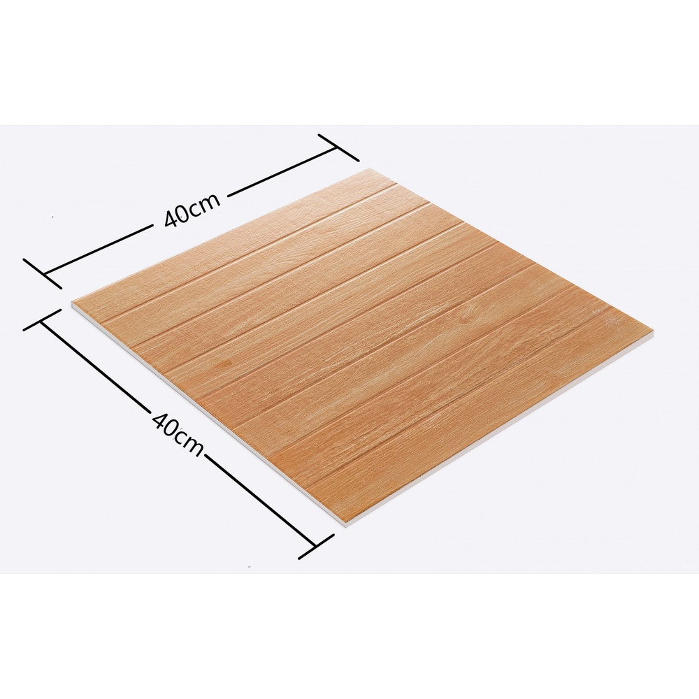 Marbella กระเบื้องเซรามิคปูพื้น 40X40 ซม. รุ่น วูดเยลโลบราว S404 Satin (12P)