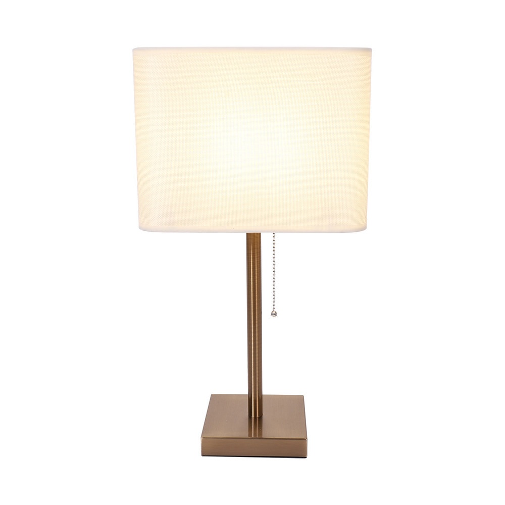 EILON โคมไฟตั้งโต๊ะ ขั้ว E27 มีโซ่ดึงเปิด-ปิด ขนาด 26x26x 51cm รุ่น WP198223 สีขาว
