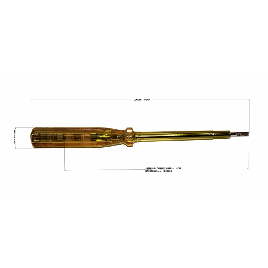 HUMMER ไขควงลองไฟ 100-500V รุ่น YT-0417-L 189mm.