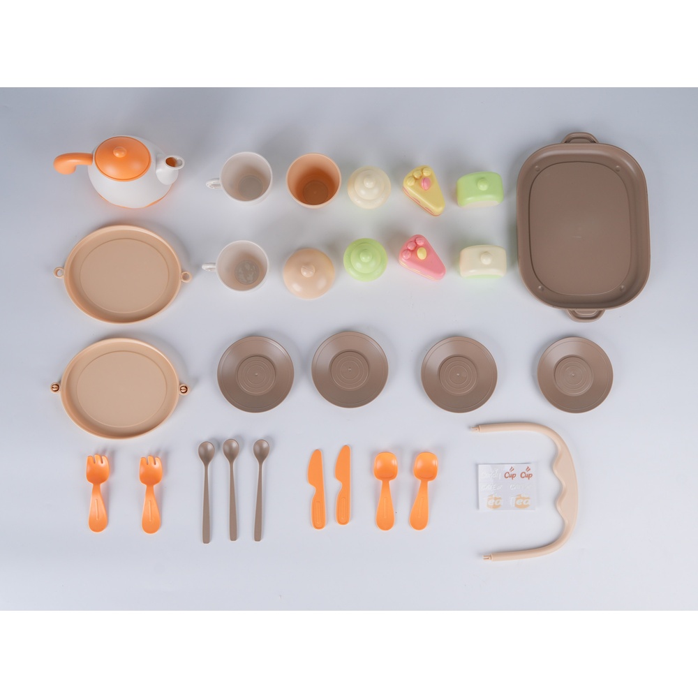 TOYS ของเล่นชุดน้ำชา ขนมและอุปกรณ์(24ชิ้น) รุ่น 86-23 ขนาด 52.5x11x29 ซม. คละสี